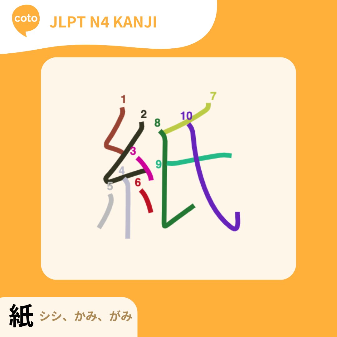 和紙で作られた折り鶴は美しいです。 
Washi de tsukurareta orizuru wa utsukushii desu.
The origami crane made of Japanese paper is beautiful. 🤩✨

Learn kanji the fun way with us @cotoacademy ! ✨

#cotoacademy #japaneselanguage #japanesekanji #kanji #n4 #jlptn4 #kanjin4