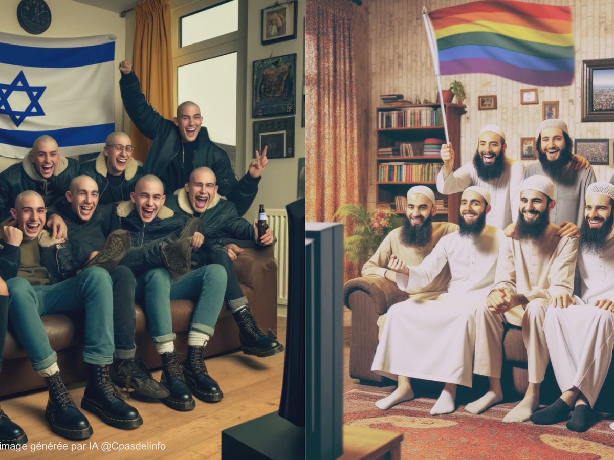 La candidate israélienne soutenue par les islamophobes perd l’Eurovision face à un chanteur queer pro-palestinien grâce au vote salafiste. 
#Parodie #IA #LFI #Nemo #RN #Europeennes2024
