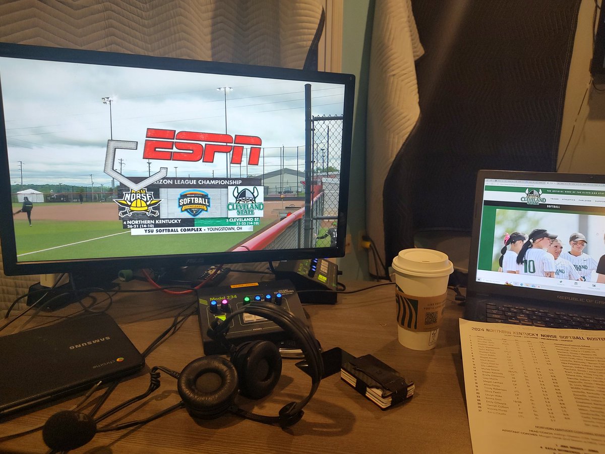 Happy Mother's Day! Got a mom that likes softball? You or your Mom enjoy my play-by-play skills? Well then I have a gift for you...it's the @HorizonLeague softball championship on ESPN Plus at 930a! @NKUNorse battles @CSU_Softball for the right to move on to the NCAAs!