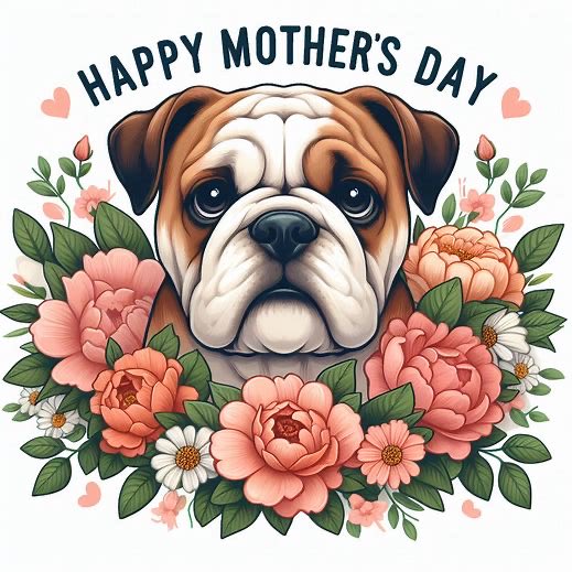 Happy Mother’s Day to all of our wonderful Bulldog moms! 💙🐾💐