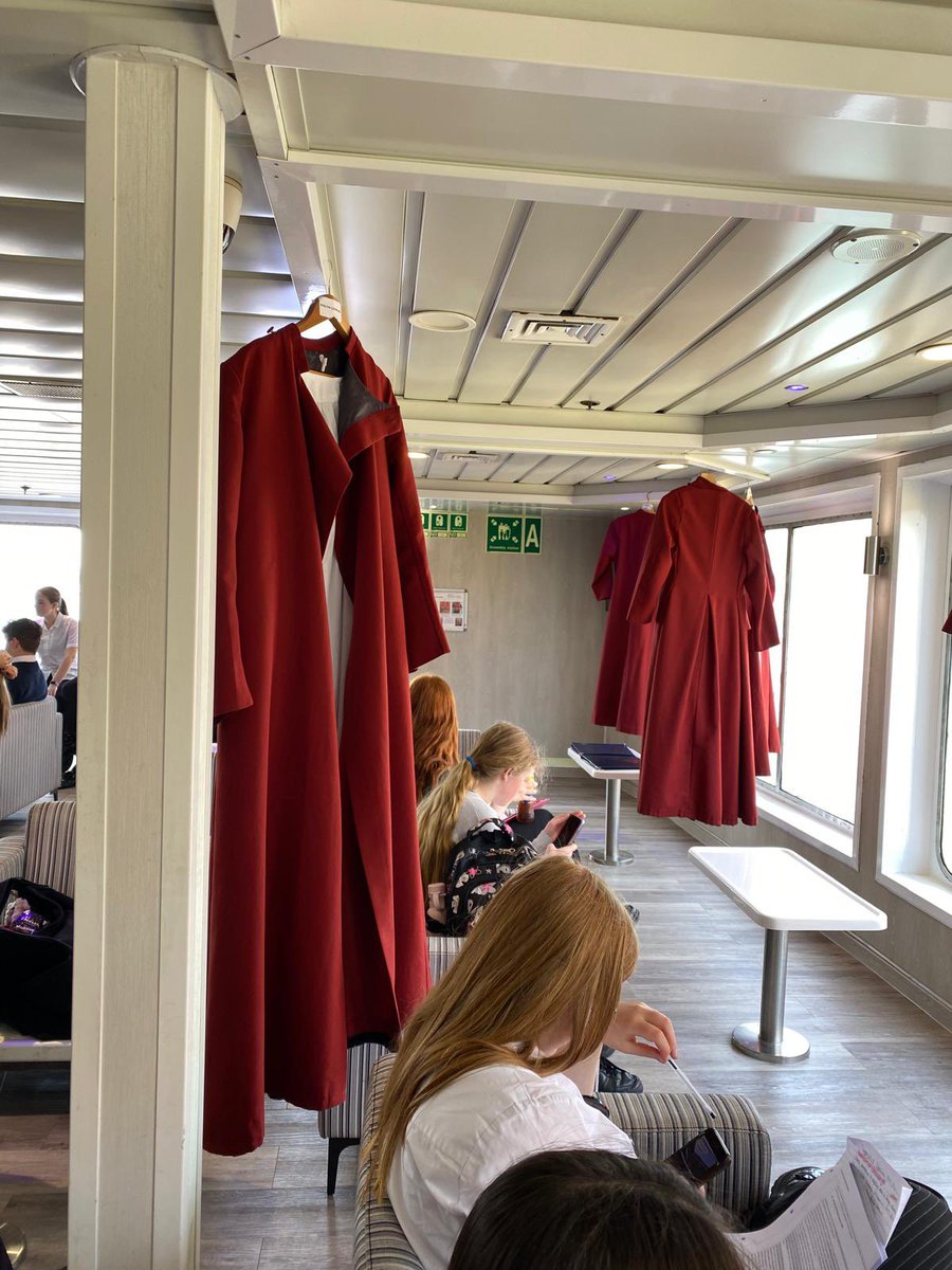 Our Girl Choristers have commandeered part of the WightLink ferry on their way to sing in Niton. 😇