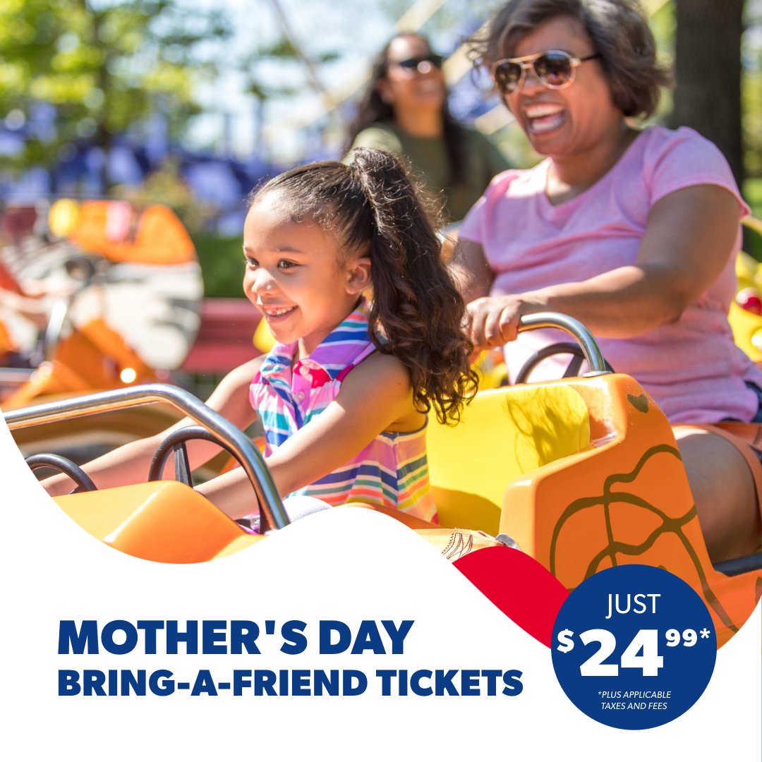 Happy #MothersDay from #Carowinds. #ICYMI: Season passholders can purchase up to six Bring-A-Friend tickets for just $24.99 each for use today, May 12. BUY: bit.ly/4dwIUUv