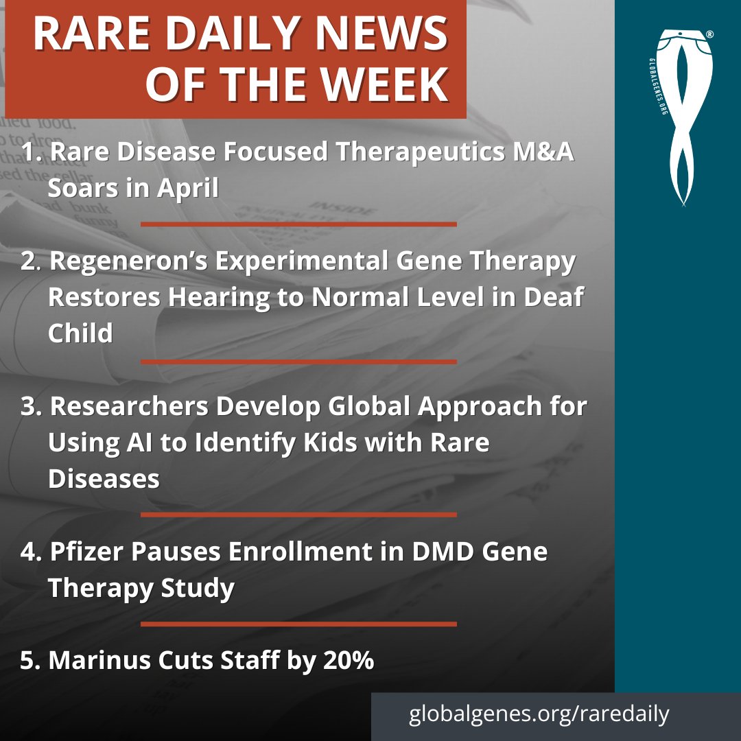 Rare Disease Focused Therapeutics M&A Soars & More — This Week in RARE Daily Catch up and read the full articles: go.globalgenes.org/4bvUUUr #RareDaily#RareNews#CareAboutRare#RareDiseaseAwareness #GlobalGenes