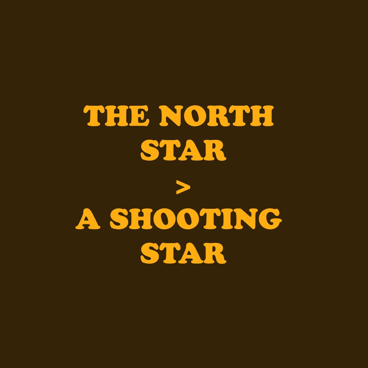 One day @teeteestea asked me if I wanted to be the north star or a shooting star. Shooting stars are cool for a moment then they disappear. The North Star done guided a lot of people home.