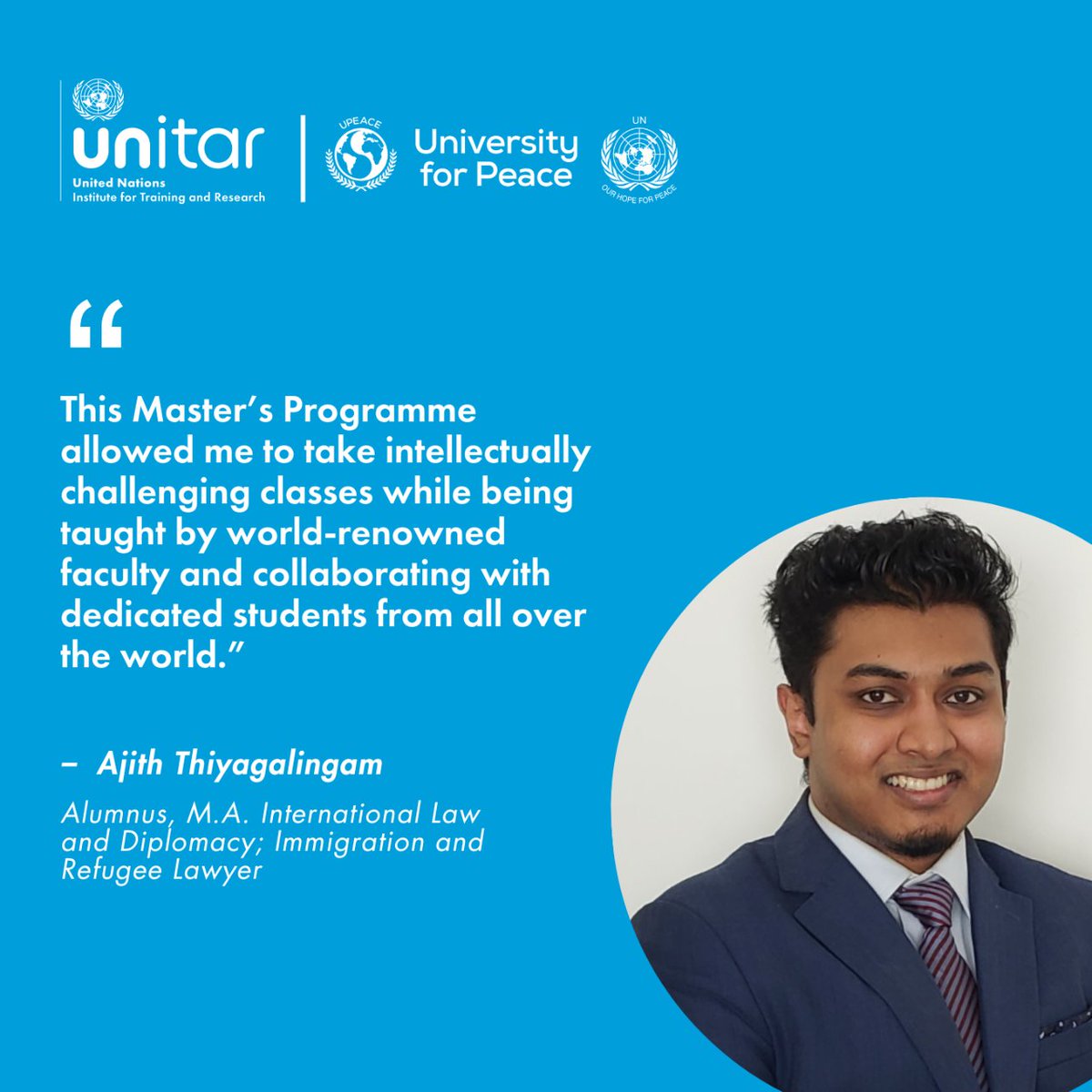 Benefit from the expertise of the #UN in international law & diplomacy, with our M.A. in partnership with @UPEACE. Expand your knowledge in theory & practice, preparing you for a successful career in both areas.  Limited Fellowships available: upeace.org/ma-internation…