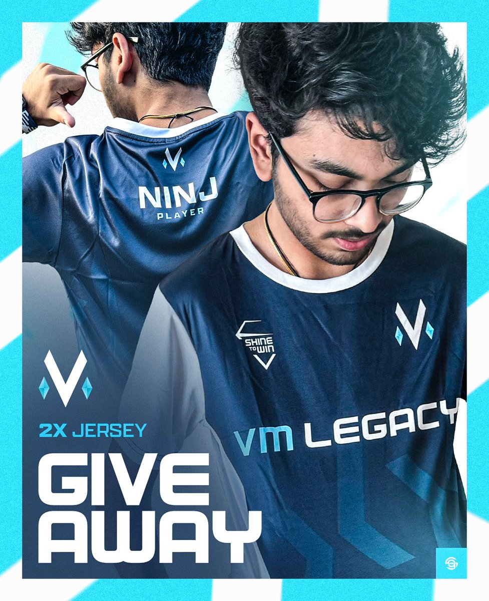 ✨ 𝗚𝗜𝗩𝗘𝗔𝗪𝗔𝗬 ✨

Try to win an official VM Legacy jersey! 🎁

To participate ⬇️
- Follow @VMEsportsCoC 💎
- Like & RT 💙
- Tag a Clash of Clans friend

2 winners will be announced on Sunday 19/05 after the Monthly Qualifier 🫡

Good luck everyone! 🍀