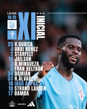 XI titular del Celta
