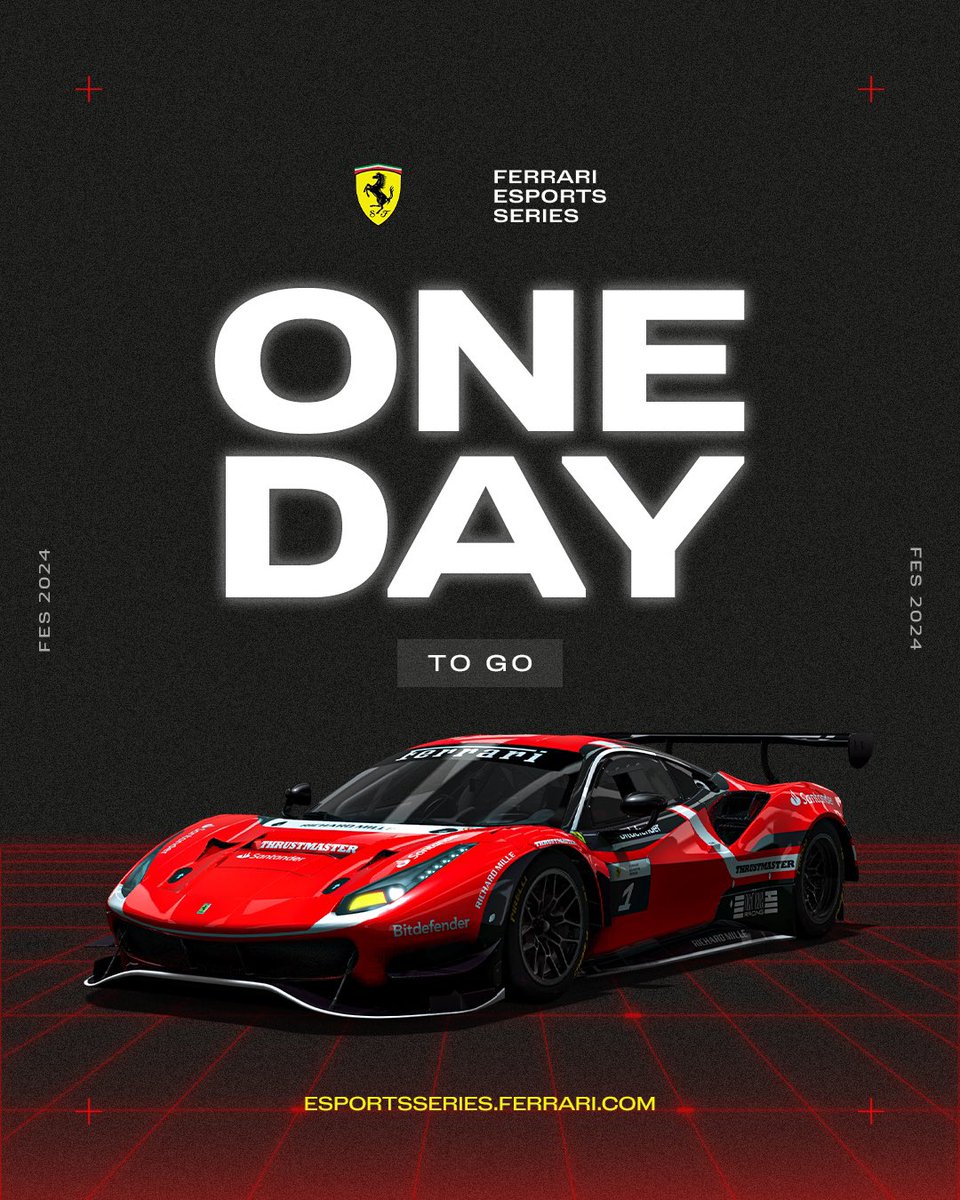 ONE DAY TO GO! 😍 Tomorrow, the first round of Assetto Corsa Hot Laps open up on Silverstone! 🙌 ➡️ esportsseries.ferrari.com #FerrariEsports #FerrariEsportsSeries