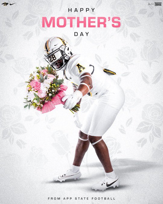 Happy Mother’s Day from App State Football 🖤💛 #GoApp