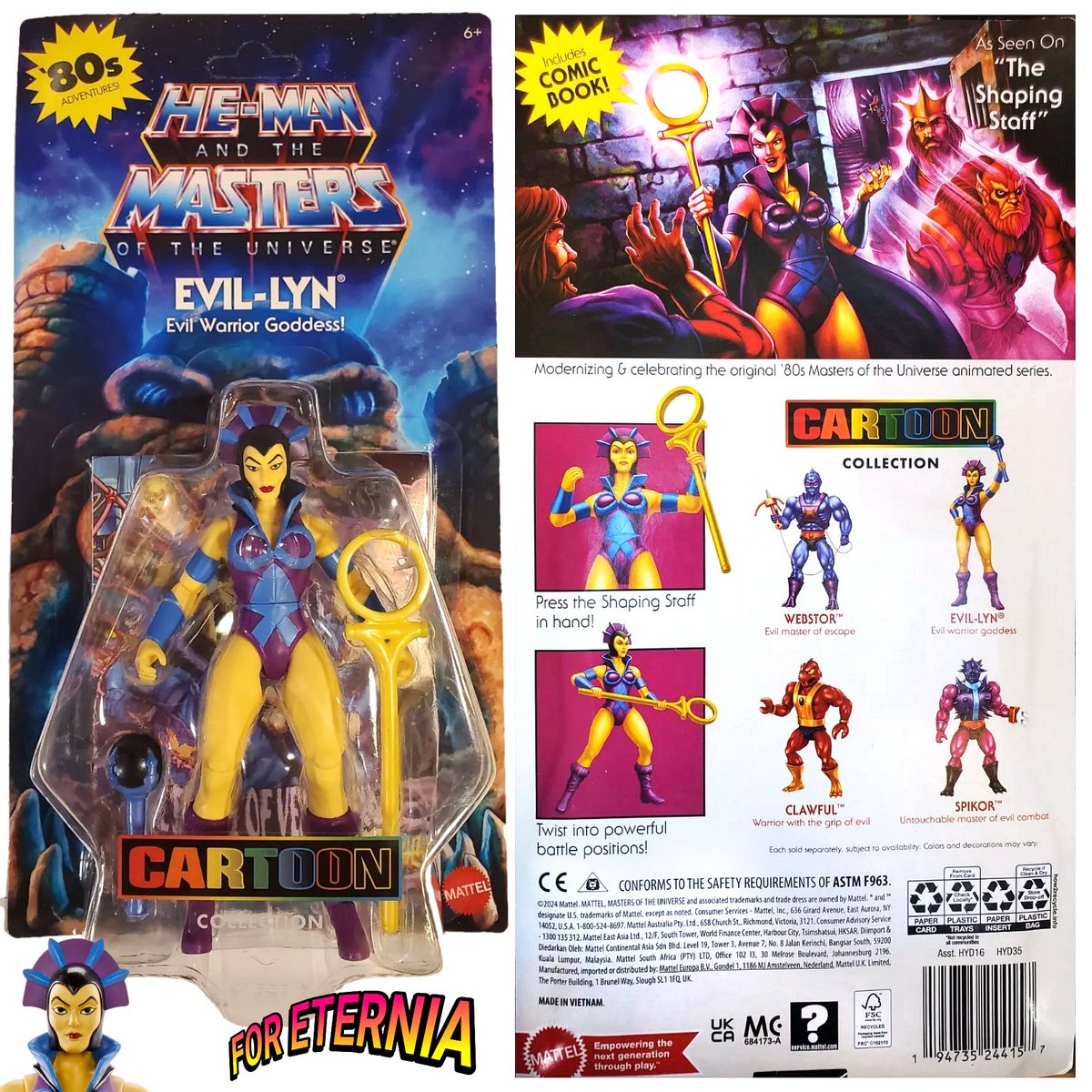 Full packaging reveal for the upcoming Masters of the Universe: Origins “Cartoon Collection ” Evil-Lyn figure! #MastersoftheUniverse #MOTU #MOTUOrigins #CartoonCollection