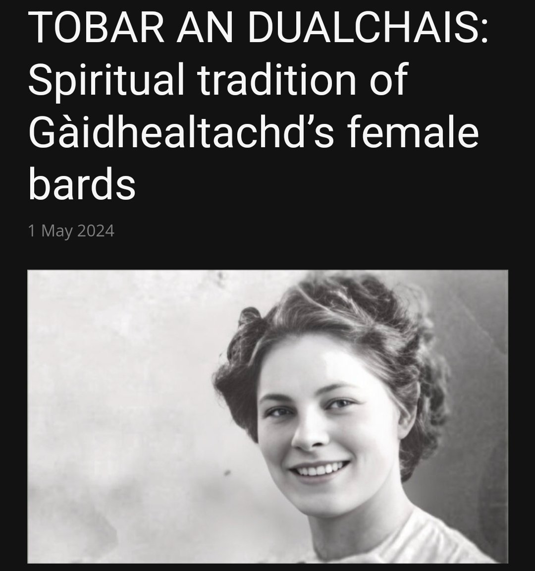 'The Gàidhealtachd is full of outstanding female bards and singers, and this has been the case throughout history.' whfp.com/2024/05/01/tob…