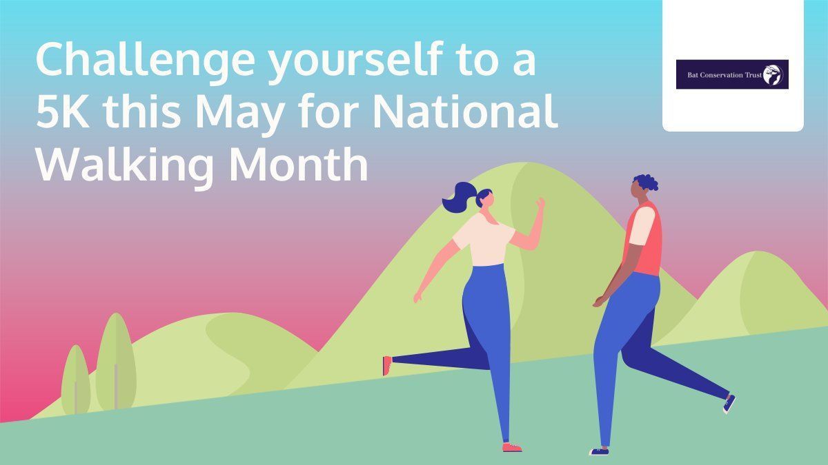 May is #NationalWalkingMonth and bats are out and fully active! Why not bring those together and take part in a walking challenge to raise funds for #bats? Some options: - 5K May, where you set yourself a daily, weekly or month-long challenge. More info: buff.ly/4bf5GPg