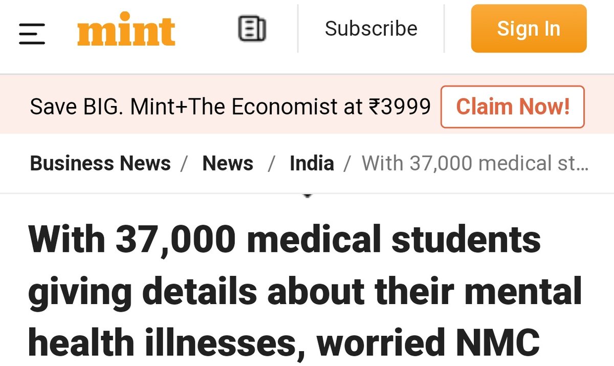 Alarming Data 😱
But still I feel the count would be much more than 37,000.
The kind of toxicity and inhumane working hours adds to this misery
NMC needs to come up with urgent reforms on this issue 
#MedTwitter