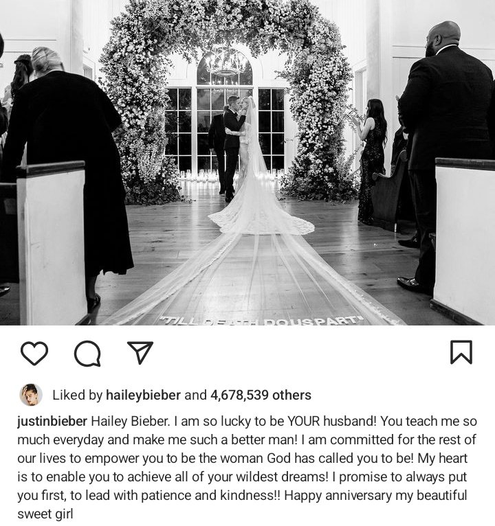 “hailey bieber, i am so lucky to be YOUR husband!”