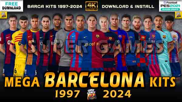 PES 2021 FC Barcelona Kitpack (1997-2024) by SG
pes-files.ru/pes_2021_fc_ba…

Barcelona kits from 1997 to 2024 for #PES2021

#eFootball2024 #eFootball2022 #eFootball2023 #PES2021 #eFootball #eFootbalPES2021 #PES2022 #PC #PS4 #PS5 #pesfiles #PES