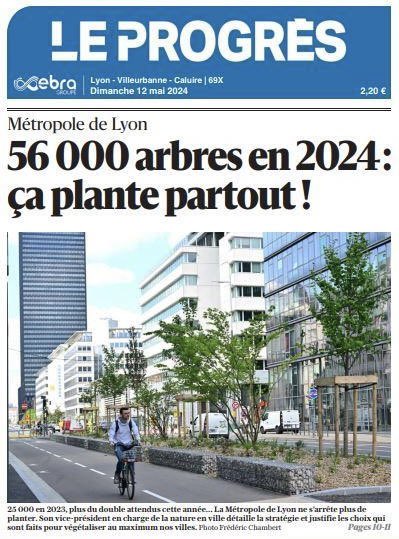 🌳25.000 arbres en 2023 sur la Métropole de #Lyon et jusqu’à 56.000 en 2024 ! Oui, « ça plante partout ! » ✅ 🔜 On continue à végétaliser les rues de Lyon et de la métropole pour rafraîchir, améliorer le cadre de vie et infiltrer les eaux pluviales🌳💦🌱 c.leprogres.fr/environnement/…