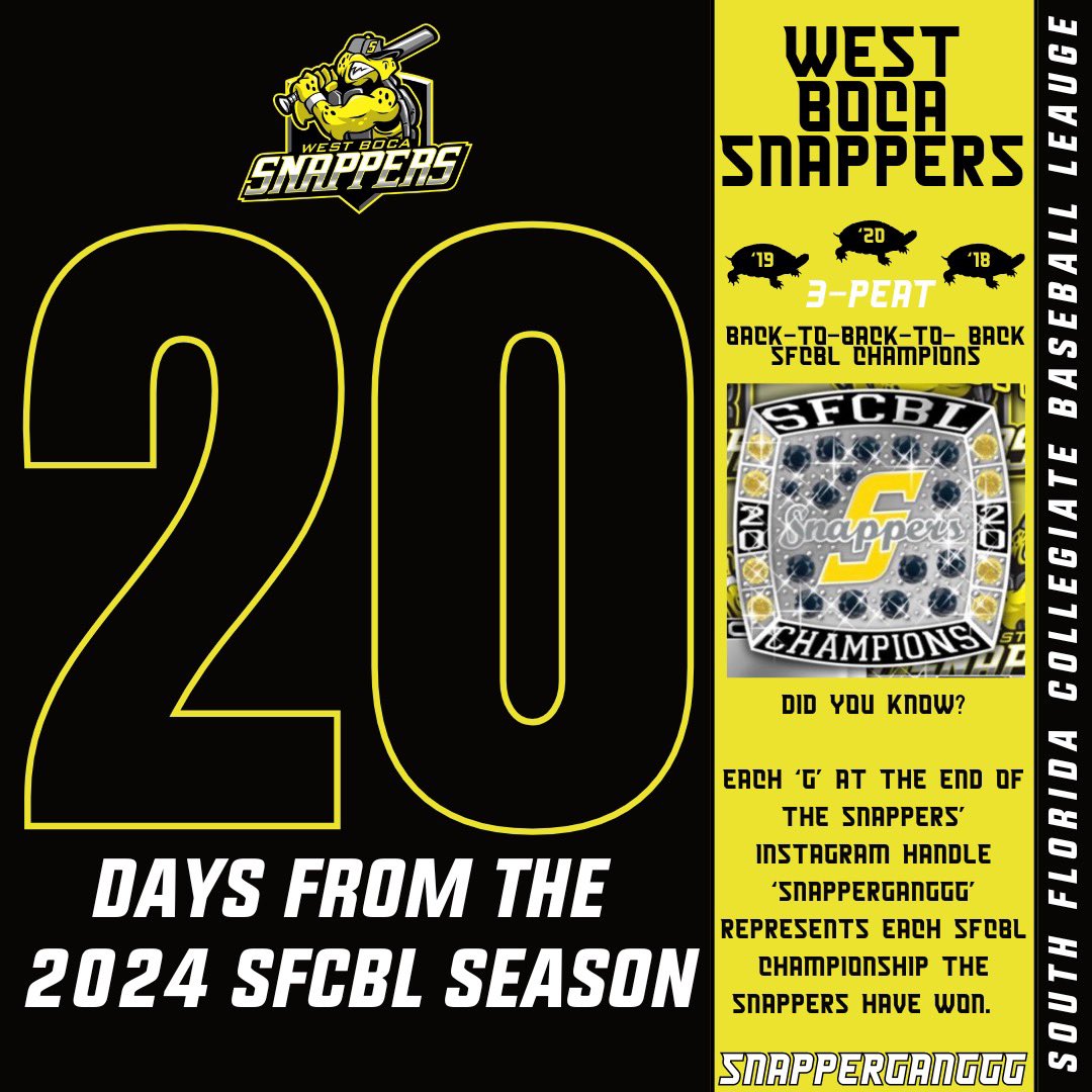 South Florida Collegiate Baseball League tweet media