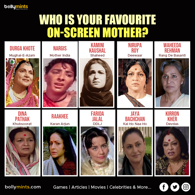 Who Is Your #Favourite On-Screen #Mother?
#DurgaKhote #Nargis #KaminiKaushal #NirupaRoy #WaheedaRehman #DinaPathak #Raakhee #FaridaJalal #JayaBachchan #KirronKher
#MothersDay #mothersday2024 #MotherDay #mothersdayspecial