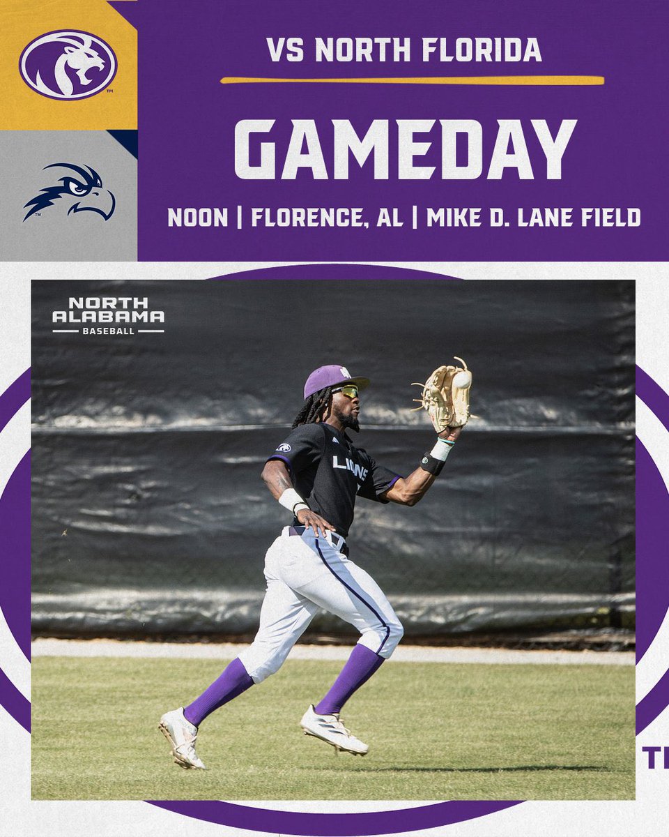 Looking to send our seniors off right 🫡 🆚 North Florida ⌚️ Noon 📍 Florence, AL 🏟️ Mike D. Lane Field 📻 WLX 98.3 📊 tinyurl.com/UNABSBLS50 #RoarLions 🦁