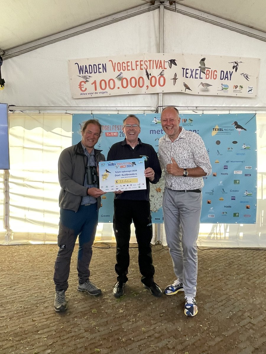 Uitslag Texel Big Day 2024 - Team @Sovon met 149 soorten (en Eurokan als win soort) - Team Goudplezier met 1e team door EUR 2000 grens heen - Team Hopsters met EUR 5346 opgehaald geld tbv goede doel Door alle teams opgehaald: EUR 23.619 🙏 Op Texel op zaterdag 187 soorten gezien