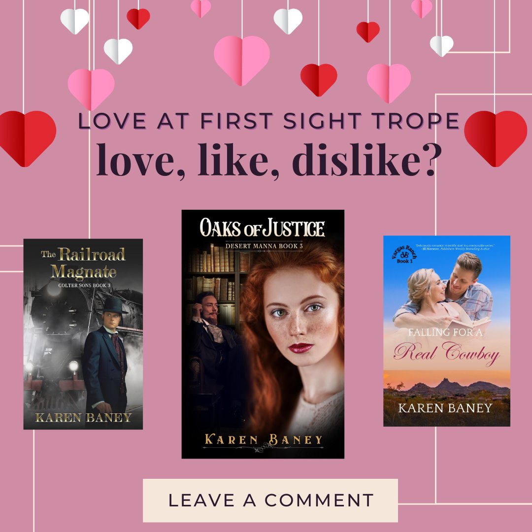 How do you feel about the love at first sight trope? Do you love it, like it, dislike it? I'd love to know. #christianromance #romancereads #loveatfirstsight #romancetropes #amreading