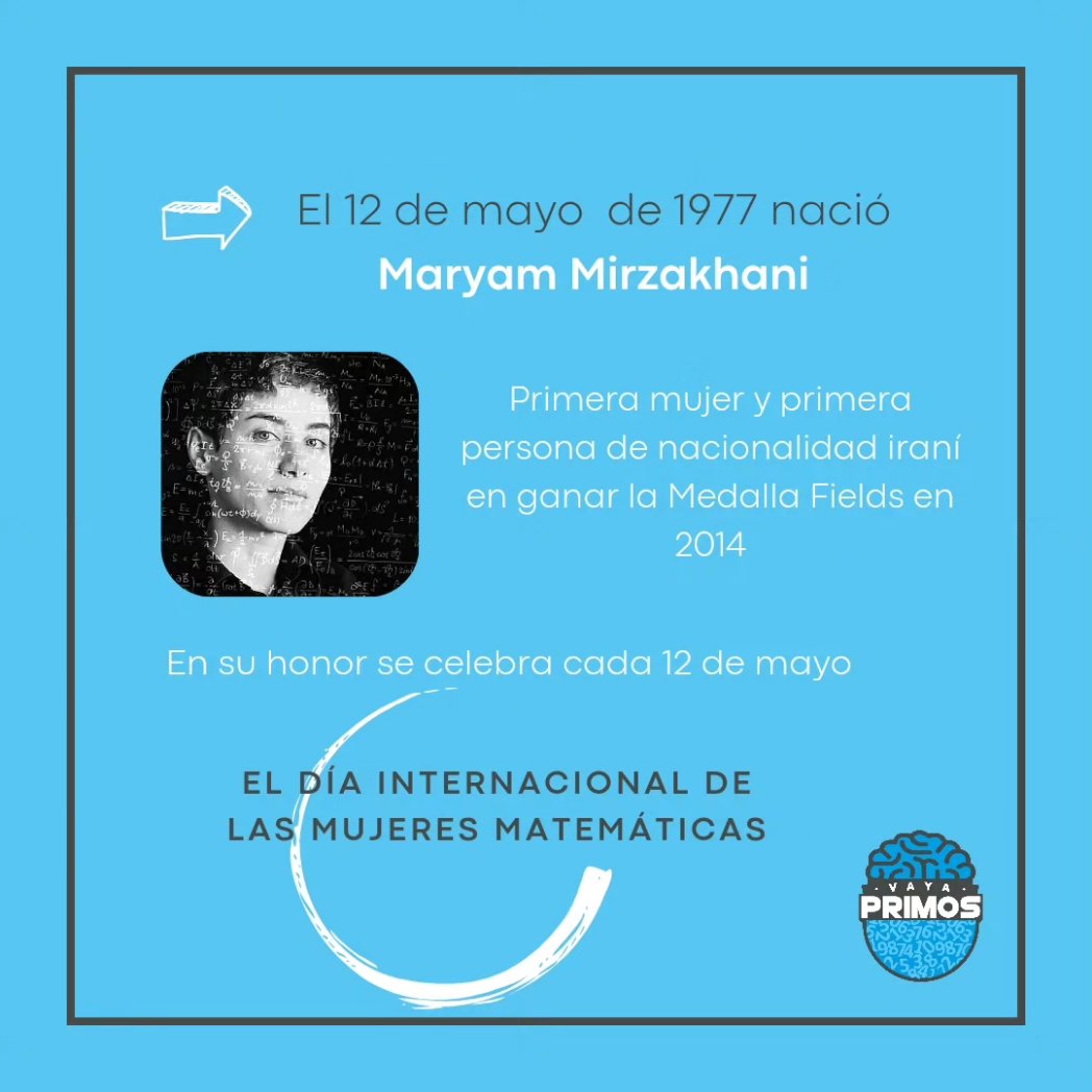 Maryam Mirzakhani 🏅 En su honor, hoy celebramos el Día Internacional de las Mujeres Matemáticas 💜 @unirioja @FECYT_Ciencia #UCCUnirioja