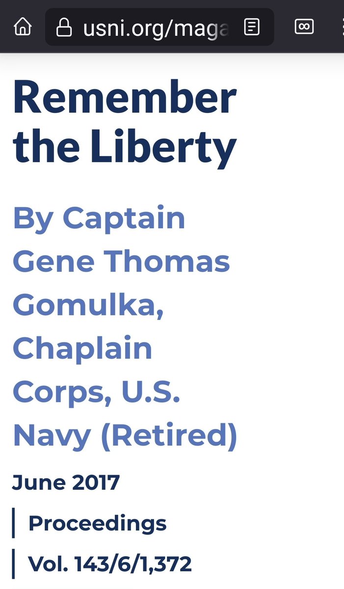 HISTORY MATTERS. #USSLiberty Many Americans are CLUELESS about their own history. MUST READ usni.org/magazines/proc… theintercept.com/2017/06/06/fif…