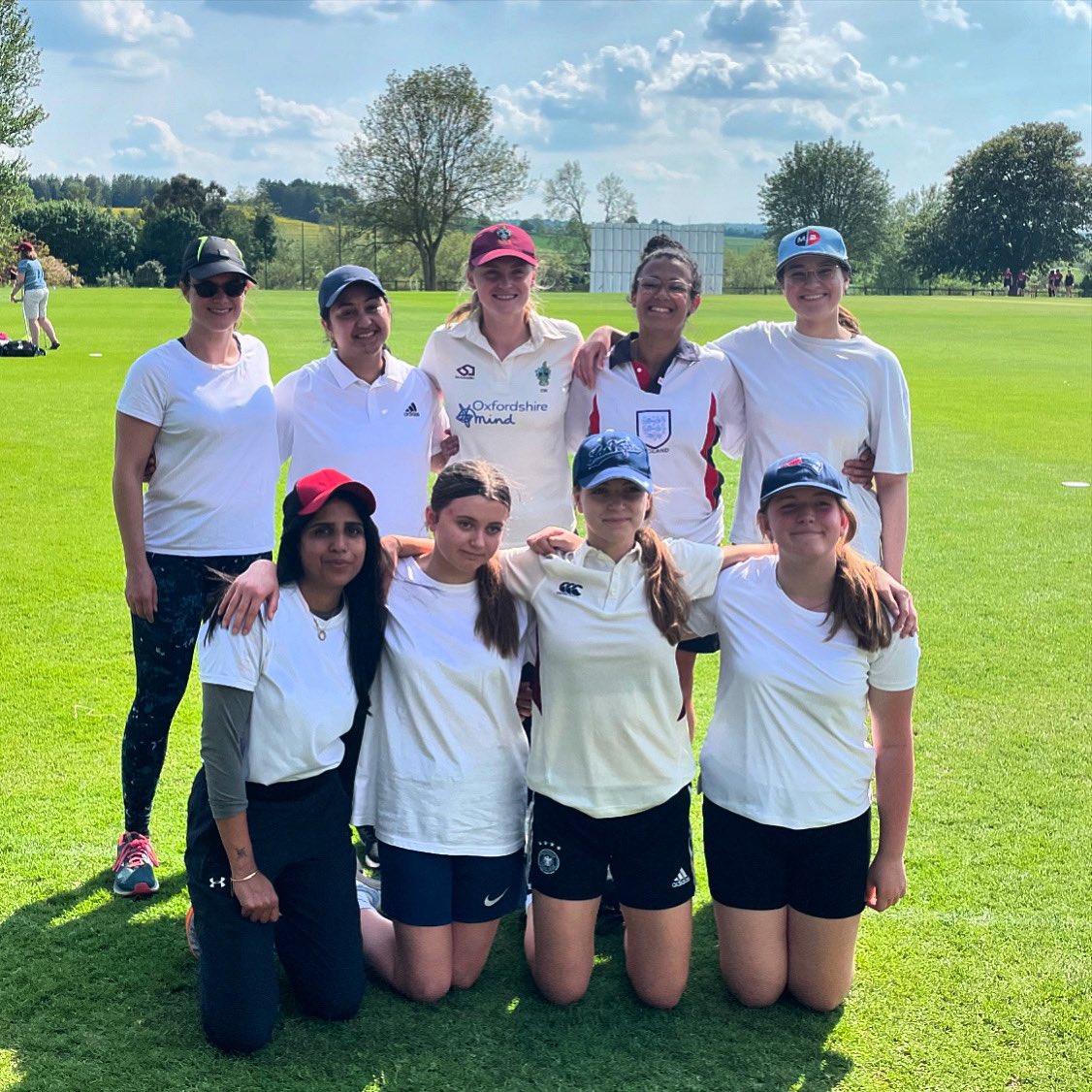 The history makers! Didcot Spirit played their first ever games of hardball cricket and smashed it! 
The score didn’t go our way in the second game against a strong Steventon side but we had a nail-biting first game against East and West Hendred, losing by 1 run!