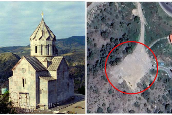 🔴🇦🇲 L’Azerbaïdjan a détruit l’église de la Sainte-Ascension de Berdzor dans le #HautKarabakh. (via @jchribuisson)
