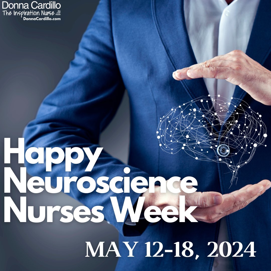 May 12-18, 2024, is #NeuroscienceNursesWeek. Thanks to all #nurses for your hard work throughout the year, dedicating yourself to caring for the most vulnerable patients & families. -Donna Cardillo #NursePower #nurse #neurosciencenurse #NurseTweet #NurseTwitter @NeuroNursesAANN