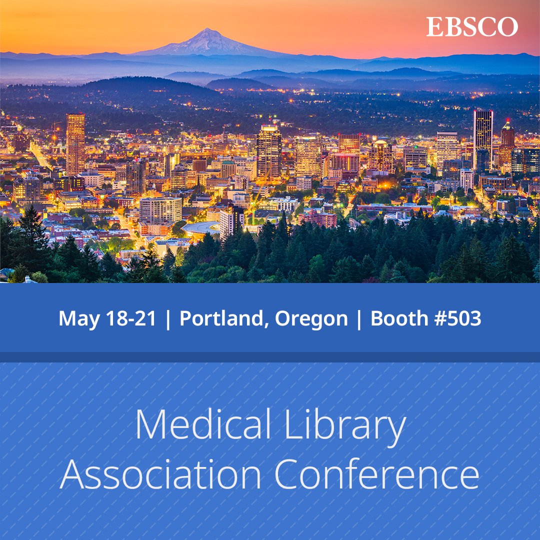 We’re attending the Medical Library Association Conference. Visit booth 503, speak to EBSCO experts, and learn about the latest trends in #medicalresearch. #mlanet24 #medlibs