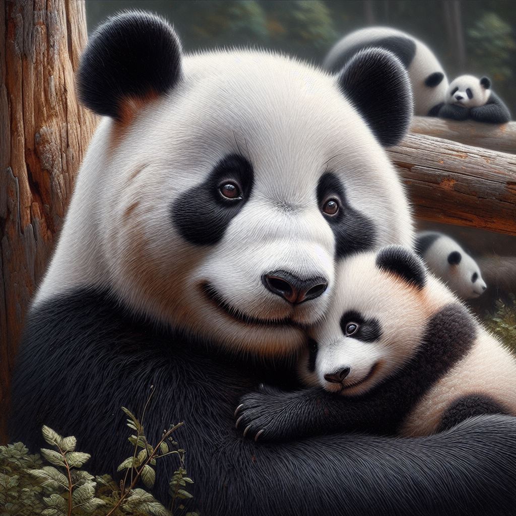 💐🐼💕A Mother's Love 💕🐼💐 #aiart #aiartwork #digitalart #aipainting #HappyMothersDay2024
