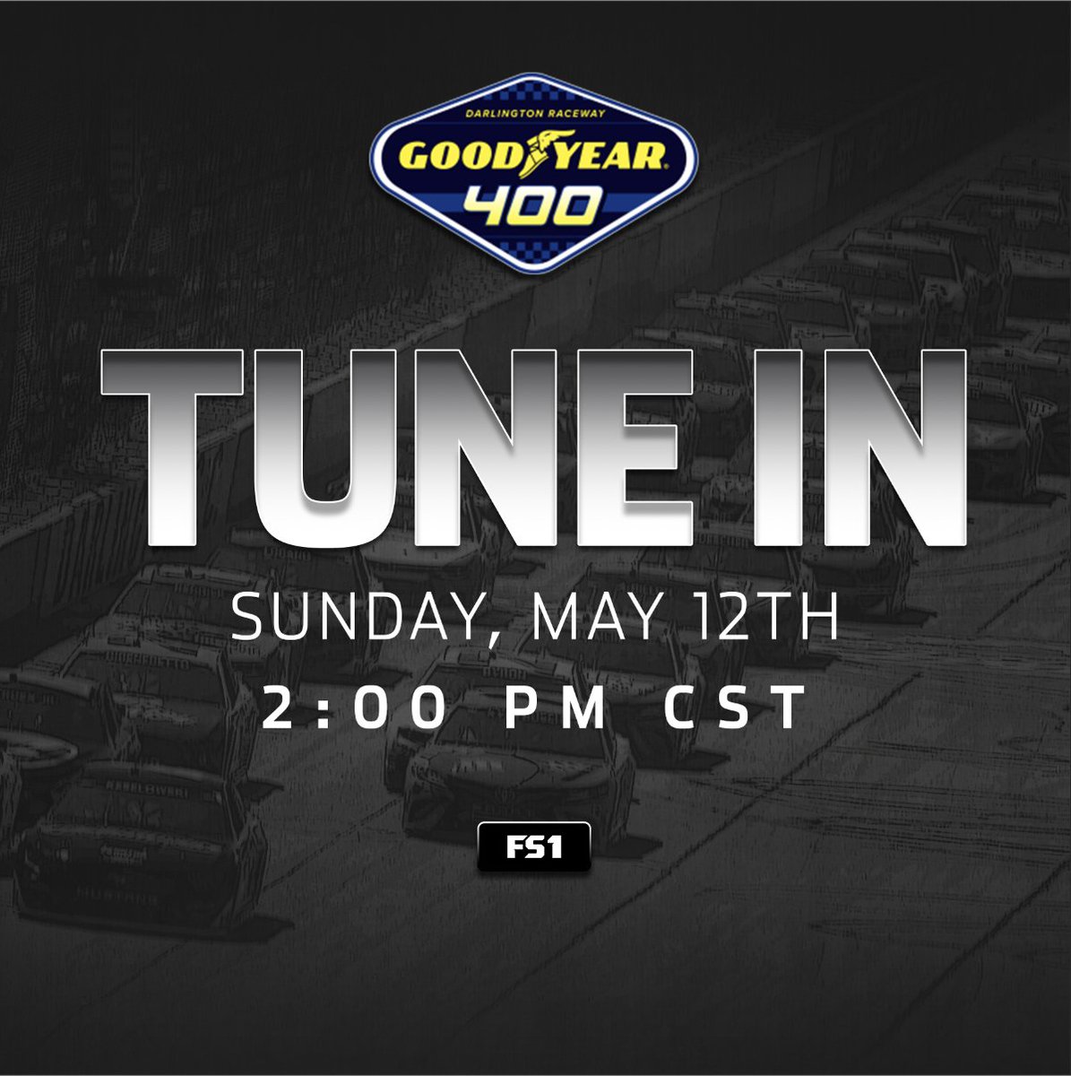 After last week's race, you don't want to miss this one!😮‍💨 IT'S RACE DAY🏁 Tune in at 2PM CST to @foxsports for the Good Year 400 at @tootoughtotame! 🏎️💨