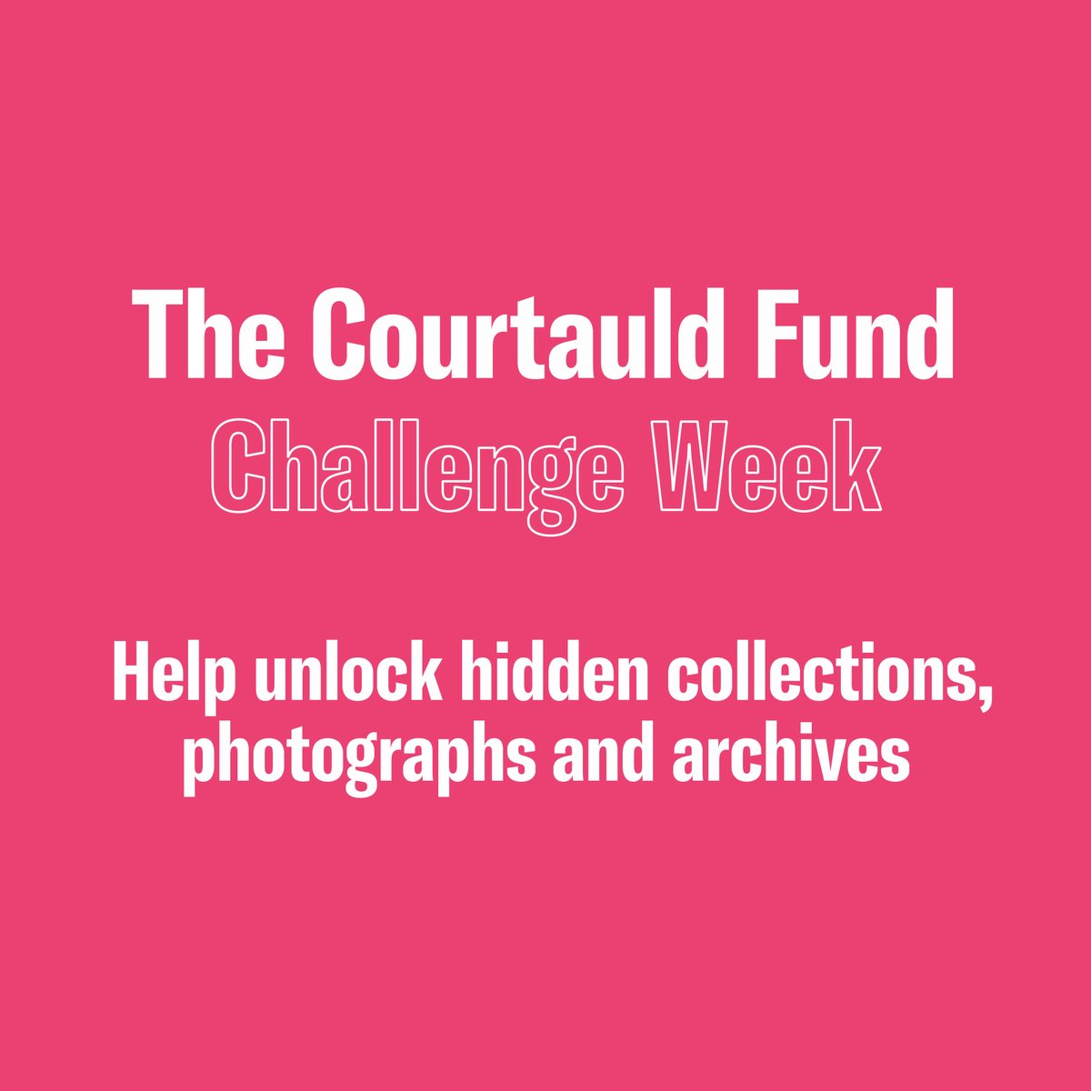 Just three days left to go to raise £110,000 in 7 days! Every donation of any size will make a HUGE difference and will go towards helping us unlock hidden collections, photographs and archives through our digitisation project. Donate now at courtauld.ac.uk/courtauld-fund