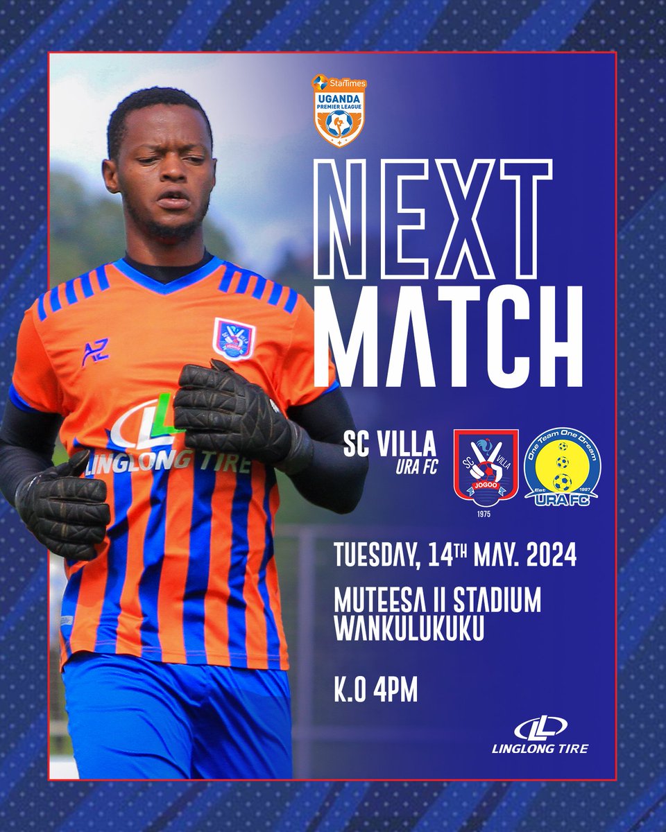 One Last Lap at Home this Season! 🐓 TUESDAY, 14TH MAY 2024 🏆 | @UPL 🆚 | @URAFC_Official 🏟 | MUTEESA II STADIUM - WANKULUKUKU 🕒 | K.O 4PM 📲 | #SCVURA #TheJogoos🔵