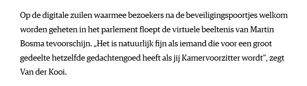 Dat neo-nazi's blij zijn met Bosma als Kamervoorzitter, omdat hij grotendeels hun gedachtegoed deelt, verbaast me niet. /2

Deze nationalisten staan in AIVD-rapporten, maar ze voelen dat het politieke debat hun kant op komt - nrc.nl/nieuws/2024/05… nrc.nl/nieuws/2024/05…