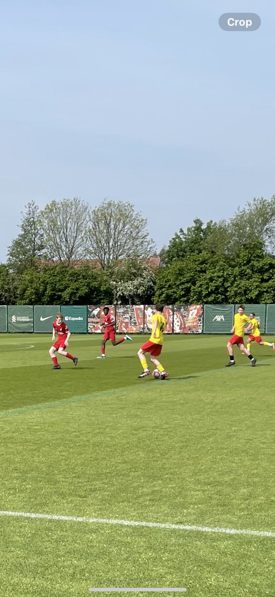 Great experience for H playing against Liverpools U14’s, did himself proud, even putting a shift in at left back!!