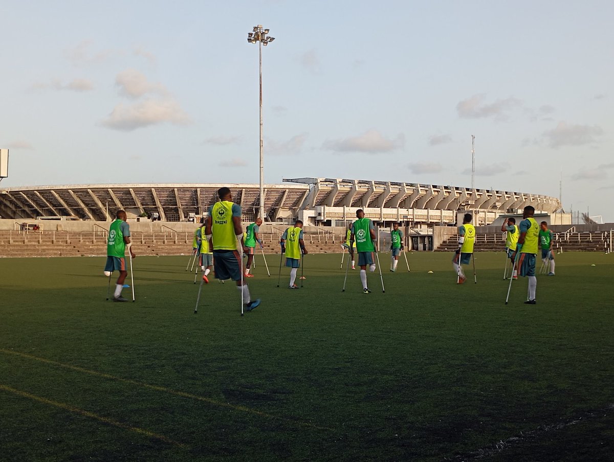 Nigeria Amputee Football team prepare for the Amputee Nations Cup in Egypt. The 16-team tourney also serves as qualifier for their World Cup which holds in Morocco by 2026. Nigeria's best outing at the Nations Cup was 2nd in 2019. #Moorsportz #AfricanFootball 📸 @ASA_iflyer