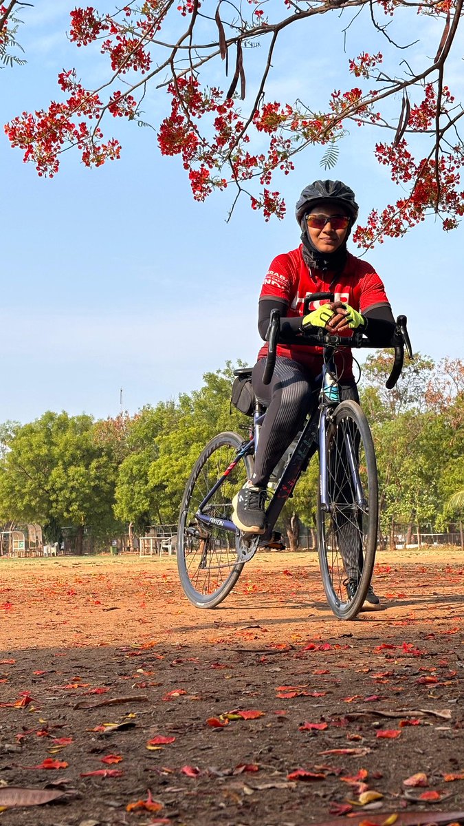 Happy Hyderabad Cyclist 

#Radha 

#hyderabadCyclingRevolution