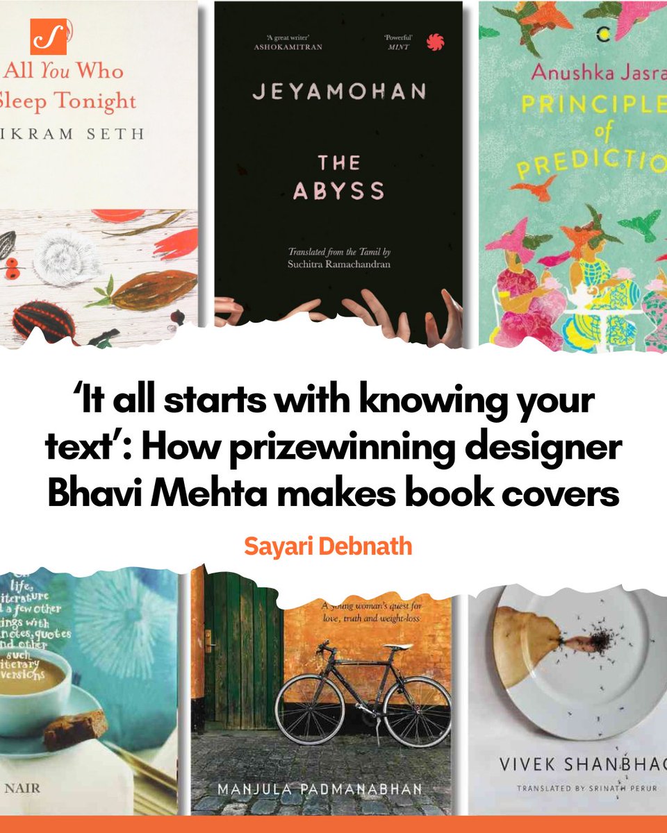 #ScrollInterview | What I try to do with my designs is filter them down to a couple of elements that capture the essence of the book. That is also a visual language I get drawn to, says Bhavi Mehta in conversation with @pureheroinetwts scroll.in/article/106767…