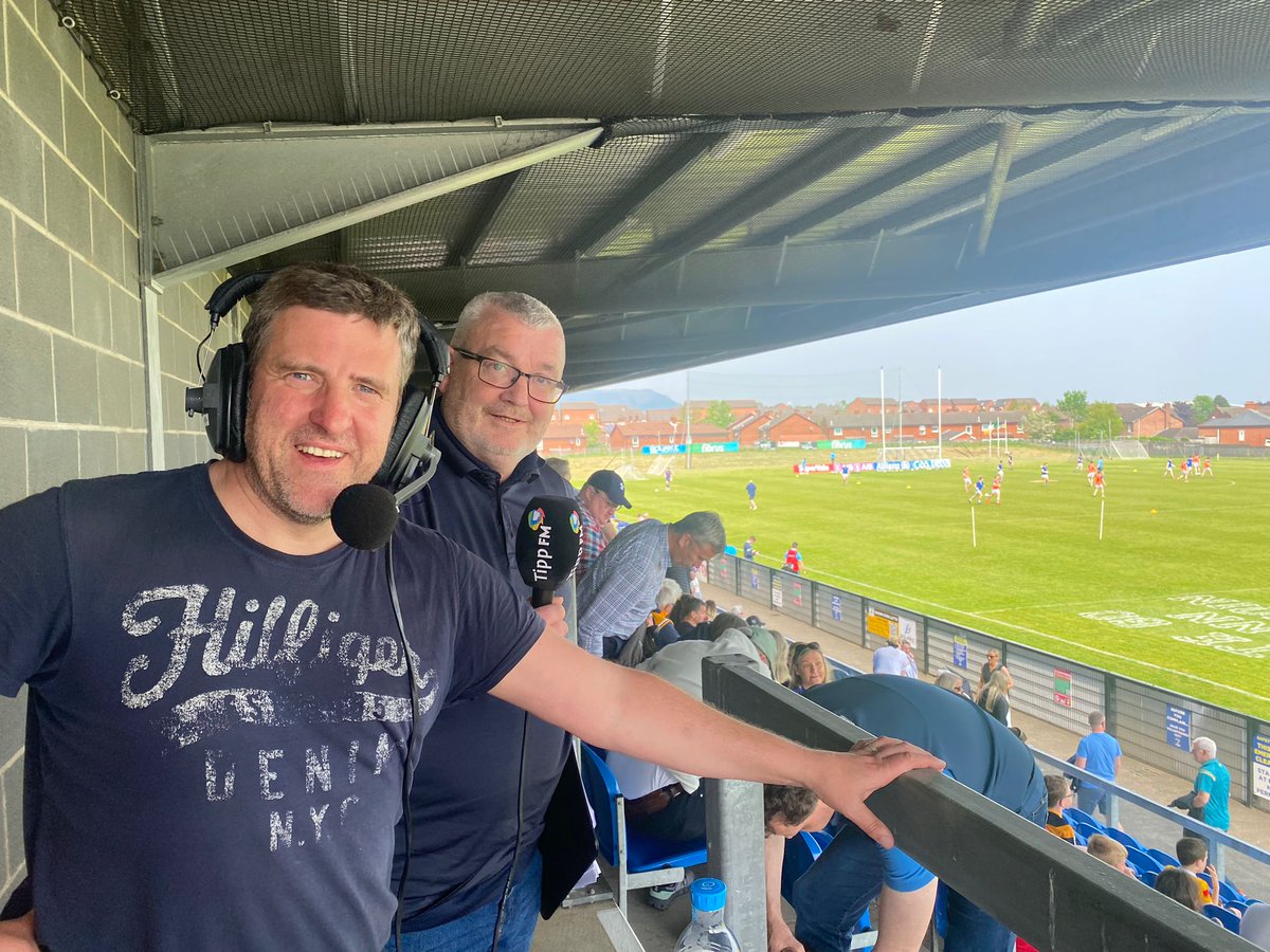 First time doing live match commentary in Belfast & first time ever in Corrigan Park so had the dinner at 8 oclock this morning before a 500 mile road trip.. glorious sunshine in Antrim 🙌 🌞 place hoppin here, Tipp vs Antrim 🥾🏐 !! Live radio 📻 2.30 #football #GAA @TippFM