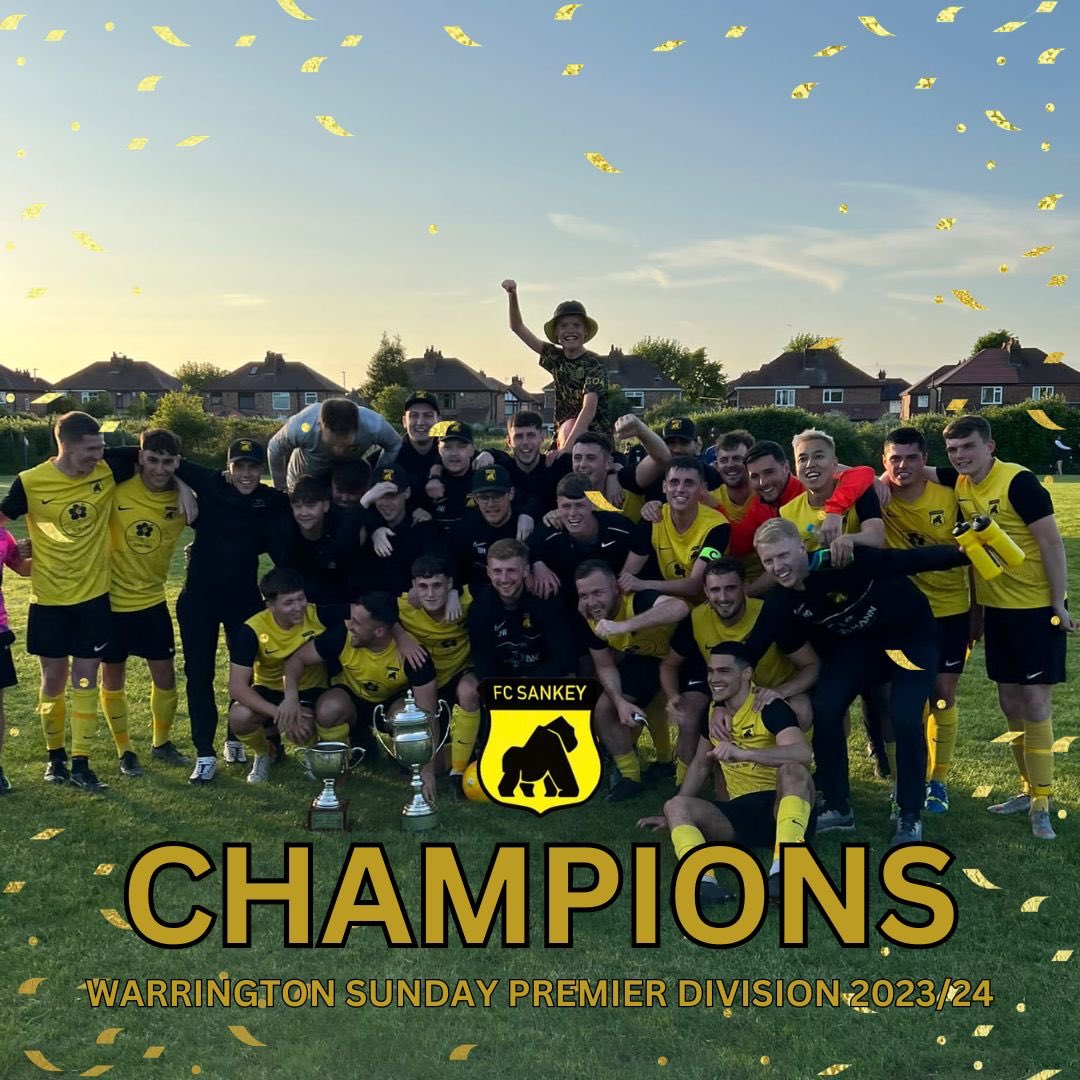 WE’VE DONE IT🏆🏆🏆(Again)

Sankey’s won three in a row🦍

Another great season from the lads who gave everything to get over the line this year👊🏻

What a group this is🤝❤️

UP THE YELLOWS🟡⚫️