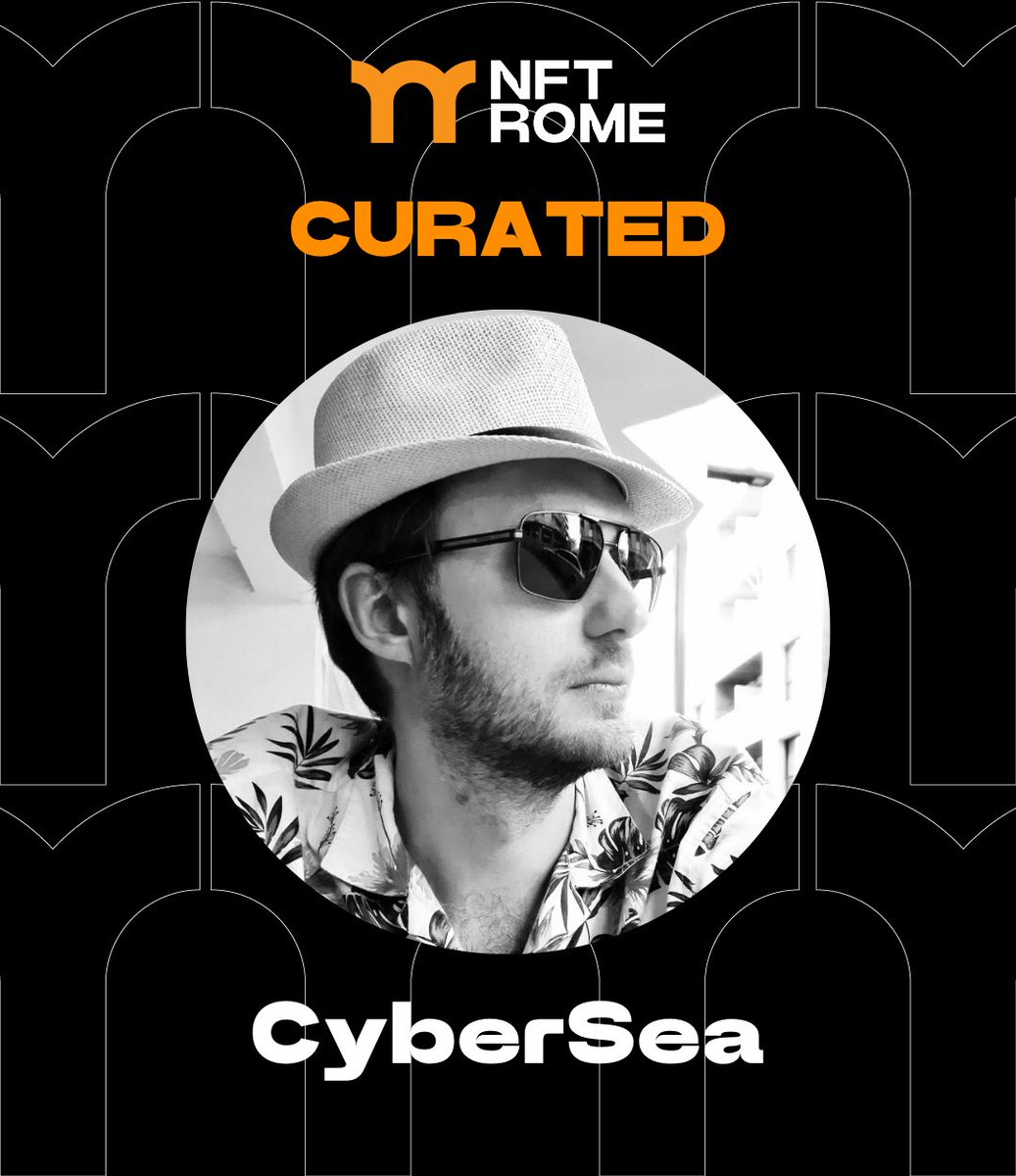 GM Web3 Fam ☕️ Excited to announce that @CyberSeaNFT is part of our curated initiative at NFT Rome 🇮🇹 CyberSea is a generative artist, collector and developer, with works on fxhash and Alba. 😍