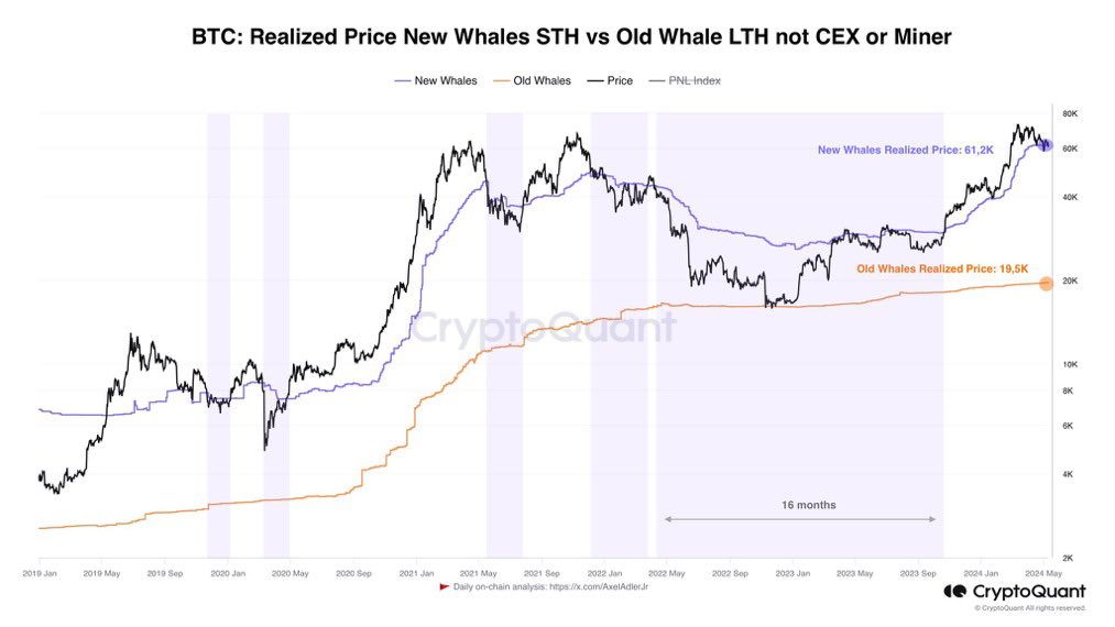 Es interesante como están poniendo a prueba a las nuevas ballenas de #Bitcoin (aka ETFs)

Su precio promedio de compra es 61.2k. 

Saben que me encantaria ver? Una caida del mercado abrupta el lunes y martes + recuperacion y subida agresiva los siguientes dias.

Algo asi: 
-…