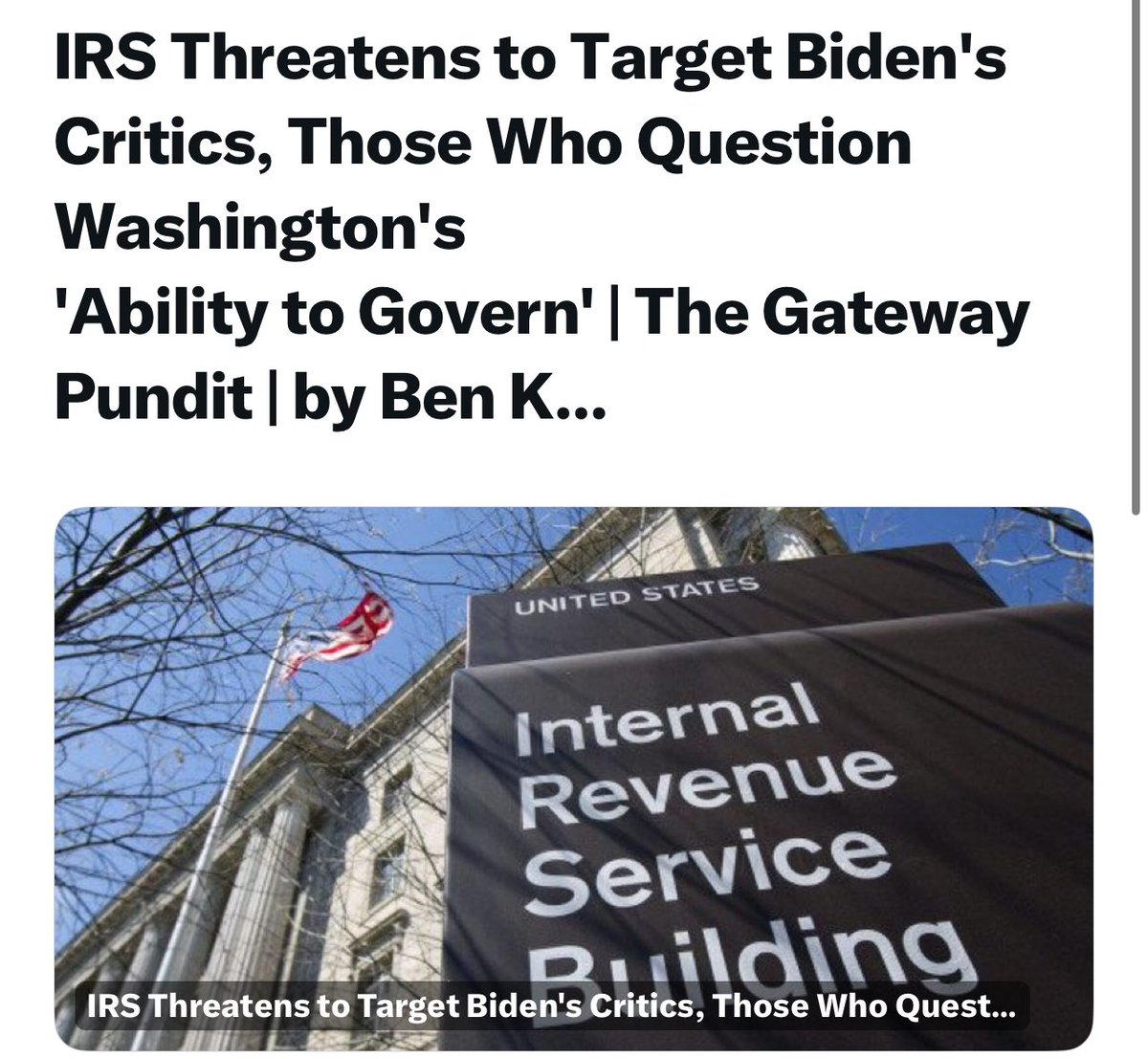 Speakers Johnson & McCarthy , thanks for fucking us. 

87,000 IRS Agents.