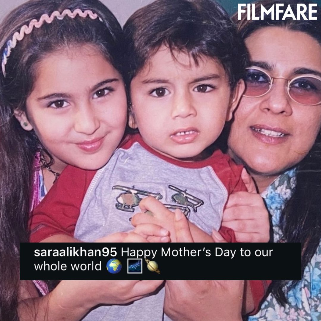 How cute is this! 😍🫶🏽

#SaraAliKhan wishes #AmritaSingh on #MothersDay by sharing an adorable childhood photo with #IbrahimAliKhan.