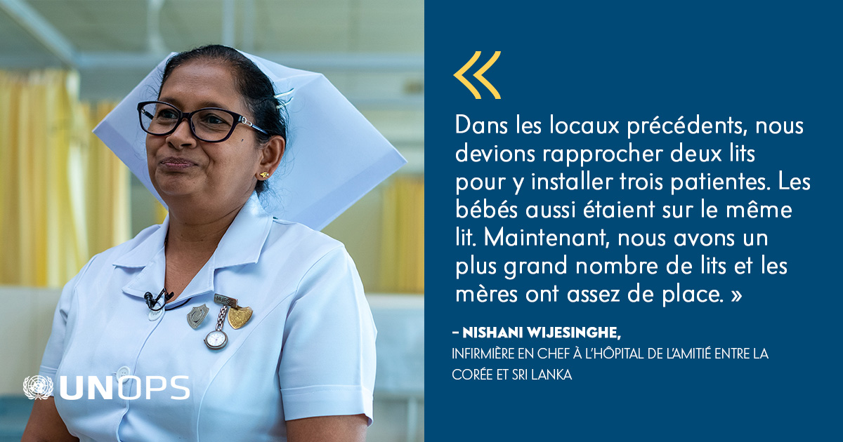 Afin de répondre aux besoins et d’améliorer l’accès à des soins essentiels de santé maternelle et néonatale, l’UNOPS a travaillé avec la #KOICA pour réhabiliter un hôpital à Sri Lanka. 

bit.ly/3T3nQgE | @UNSrilanka #NursesDay