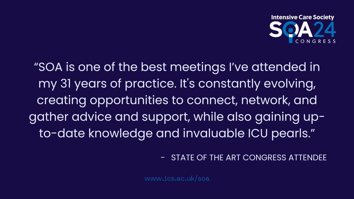 Some lovely words from one of our previous attendees 💙 If you haven't already, snap your ticket up at ics.ac.uk/soa/