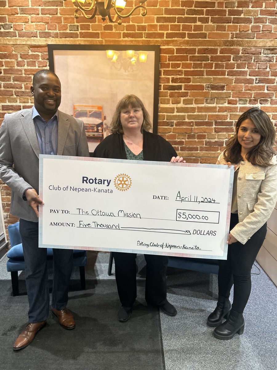We are so grateful to the members of the Rotary Club of Nepean-Kanata. Their generous gift will bring nourishing meals, safe shelter, job training, educational support, and more to those in need. We couldn’t do what we do without community partners like you – thank you! 💙