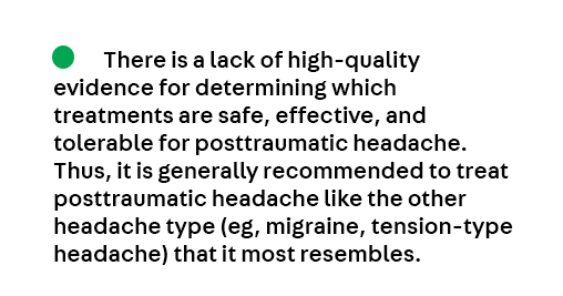 Key Point 5 from the article Posttraumatic #Headache by Dr. Todd J. Schwedt (@schwedtt) from the April Headache issue, which is available to subscribers at bit.ly/3QcNa19. #Neurology #NeuroTwitter #MedEd